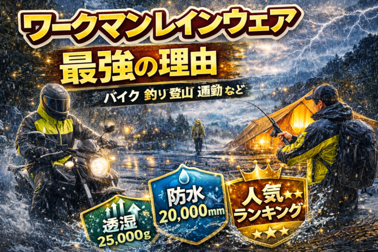 ワークマンレインウェアが最強である理由を徹底比較！バイクや釣り登山通勤におすすめ人気ランキング